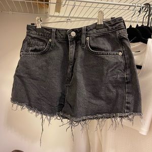 Forever 21 high-rise black denim shorts